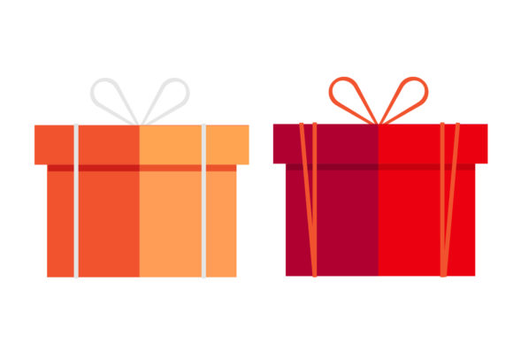Christmas Gift Box Flat Illustration 11 Graphics Review