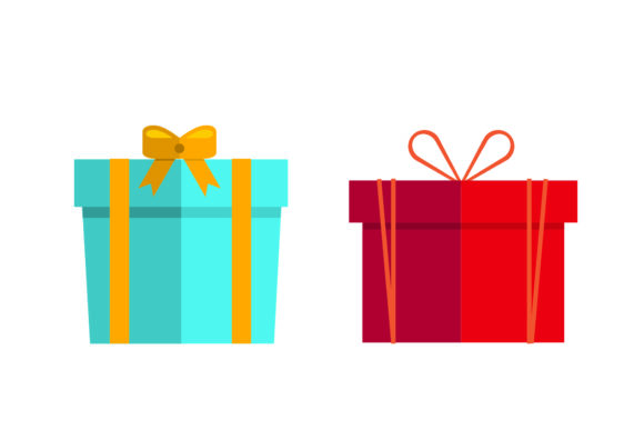 Christmas Gift Box Flat Illustration 15 Graphics Review
