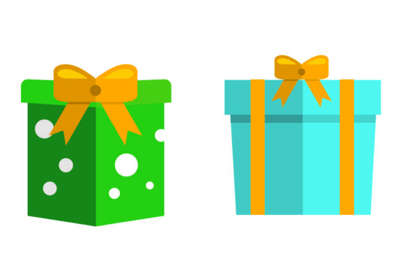 Christmas Gift Box Flat Illustration: Graphics Review