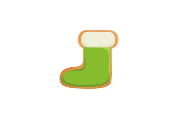 Christmas Green Shoe Cookie Illustration: Graphics Review