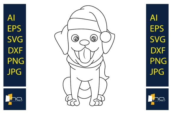 Christmas Hat Dog Graphics: Editorial Illustrations Review