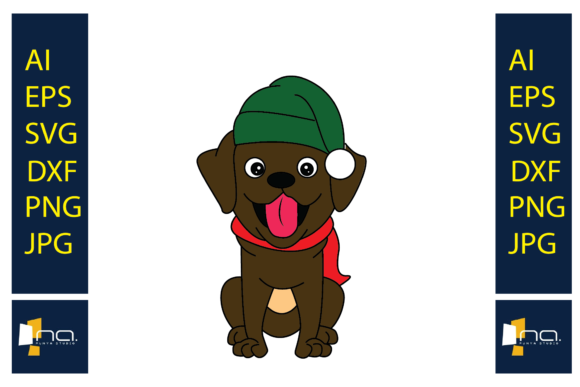Christmas Hat Dog Graphics & Illustrations Review