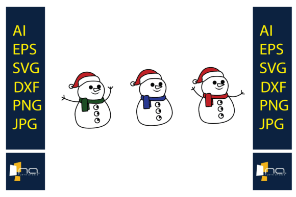 Christmas Three Snowman Graphics and Illustrations Review