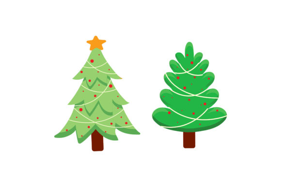Christmas Tree Cute Set Graphics and Illustrations Review