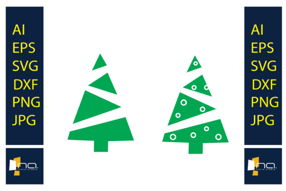 Christmas Tree Green Zigzag Graphics and Illustrations
