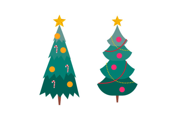 Christmas Tree Set Graphics & Illustrations Review