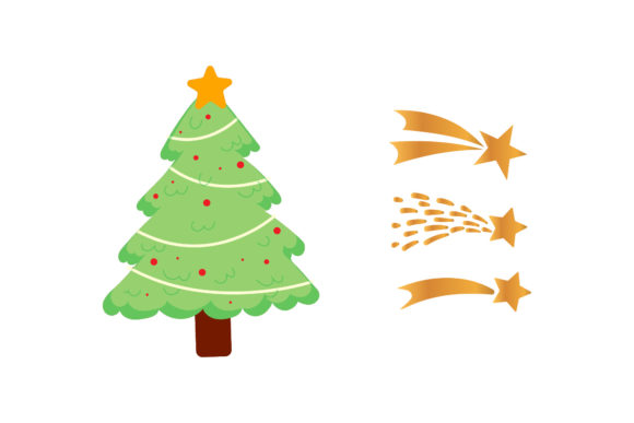 Christmas Tree Stars Graphics and Illustrations Review