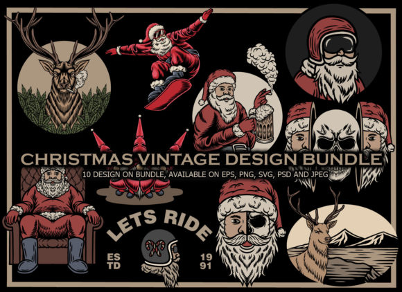 Christmas Vintage Design Bundle: Graphics & Illustrations Review