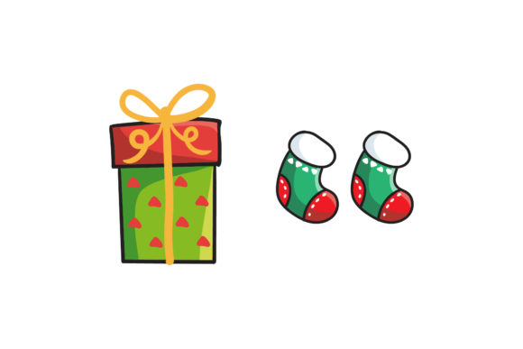 Gift Stocking Set Graphics: Holiday Illustrations Review