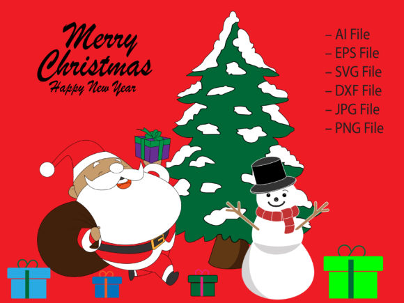 Merry Christmas Greet Card - 6 Graphics & Illustrations