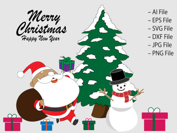 Merry Christmas New Year Greeting Card Graphics Review