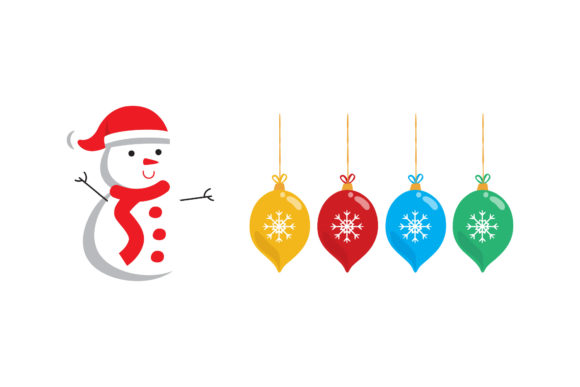 Ornament Snowman Christmas Set: Graphics & Illustrations