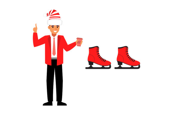 People Ice Skating Christmas Set: Graphics & Illustrations Review
