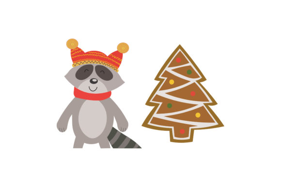 Racoon Cookies Set: Christmas Graphics & Illustrations