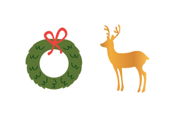 Reindeer Decorations Christmas Asset: Editorial Graphics