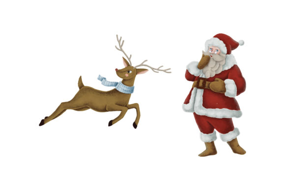 Santa Reindeer Christmas Set: Graphics & Illustrations Review