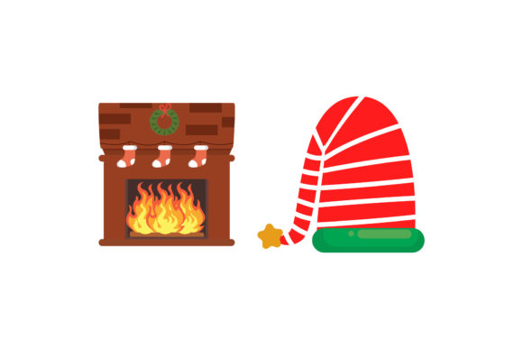 Santa's Hat Chimney Graphics: Festive Illustrations