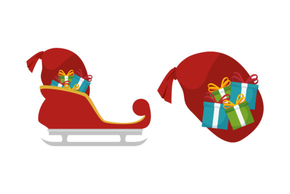 Santa's Sled Gift Bag: Graphics & Illustrations Review