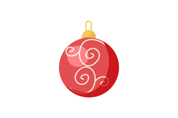 Shining Red Christmas Light Graphics & Illustrations