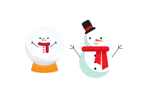 Snowball Snowman Christmas Asset: Graphics & Illustrations