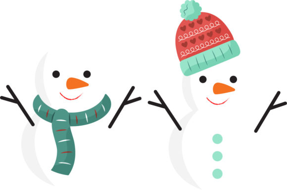 Snowman Set Vector Asset: Christmas Graphics & Illustrations